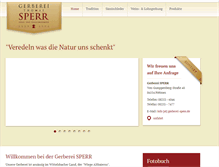 Tablet Screenshot of gerberei-sperr.de